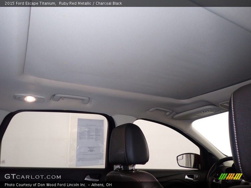 Ruby Red Metallic / Charcoal Black 2015 Ford Escape Titanium