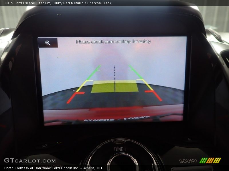 Ruby Red Metallic / Charcoal Black 2015 Ford Escape Titanium