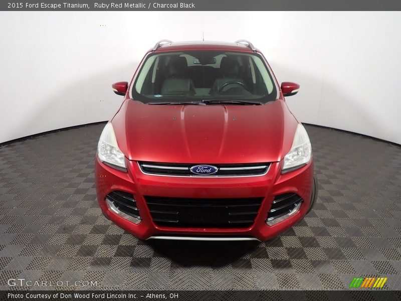 Ruby Red Metallic / Charcoal Black 2015 Ford Escape Titanium