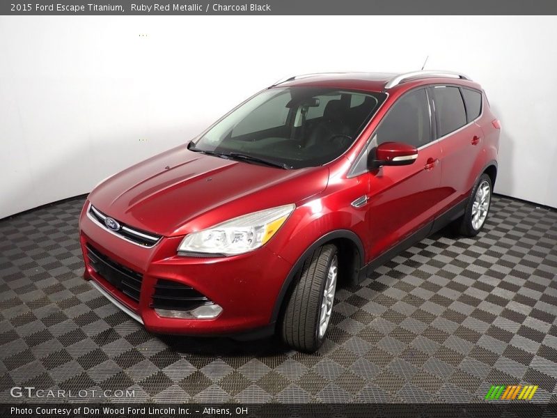 Ruby Red Metallic / Charcoal Black 2015 Ford Escape Titanium