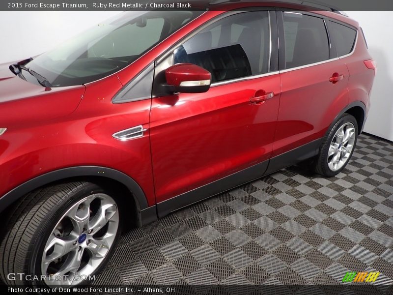 Ruby Red Metallic / Charcoal Black 2015 Ford Escape Titanium