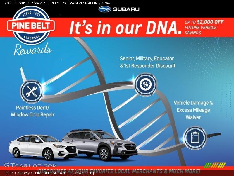 Ice Silver Metallic / Gray 2021 Subaru Outback 2.5i Premium