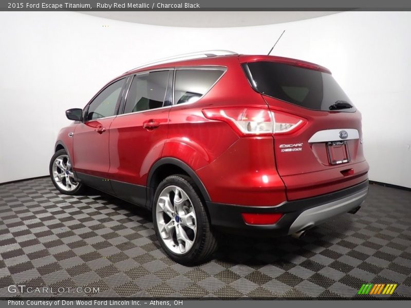 Ruby Red Metallic / Charcoal Black 2015 Ford Escape Titanium