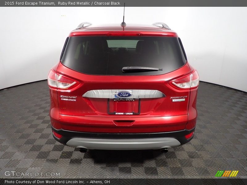 Ruby Red Metallic / Charcoal Black 2015 Ford Escape Titanium