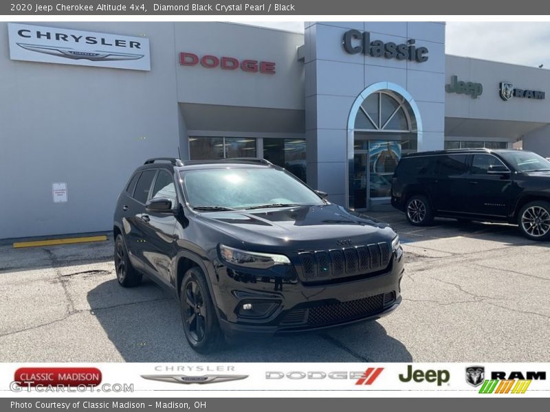 Diamond Black Crystal Pearl / Black 2020 Jeep Cherokee Altitude 4x4