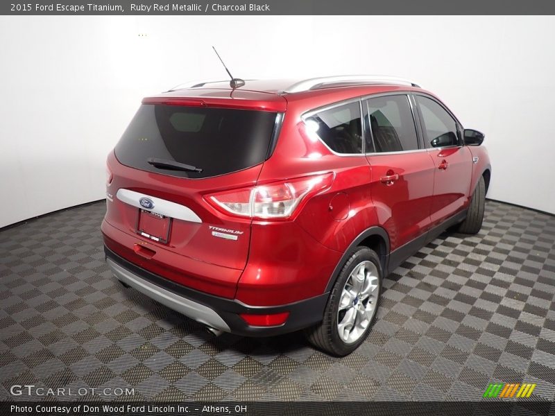 Ruby Red Metallic / Charcoal Black 2015 Ford Escape Titanium