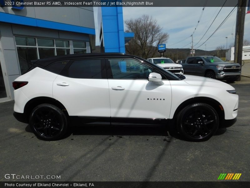 Iridescent Pearl Tricoat / Jet Black/Nightshift Blue 2023 Chevrolet Blazer RS AWD