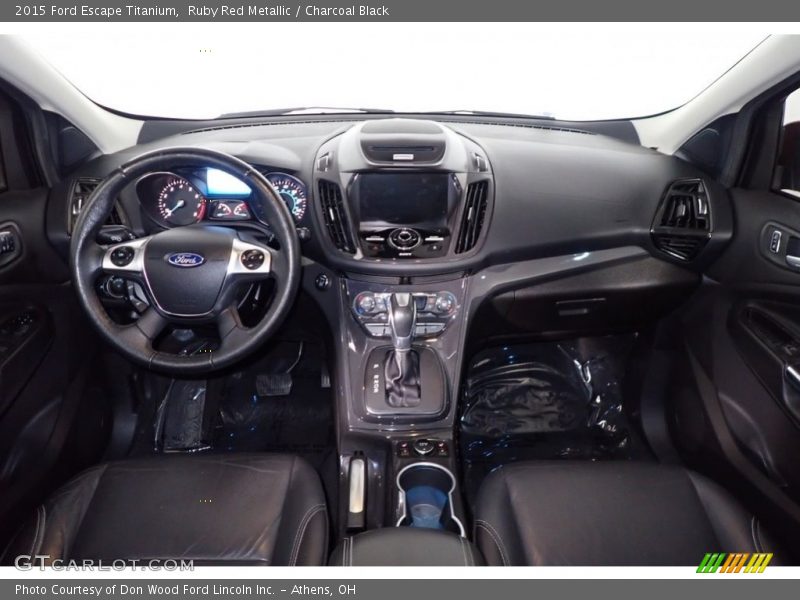 Ruby Red Metallic / Charcoal Black 2015 Ford Escape Titanium