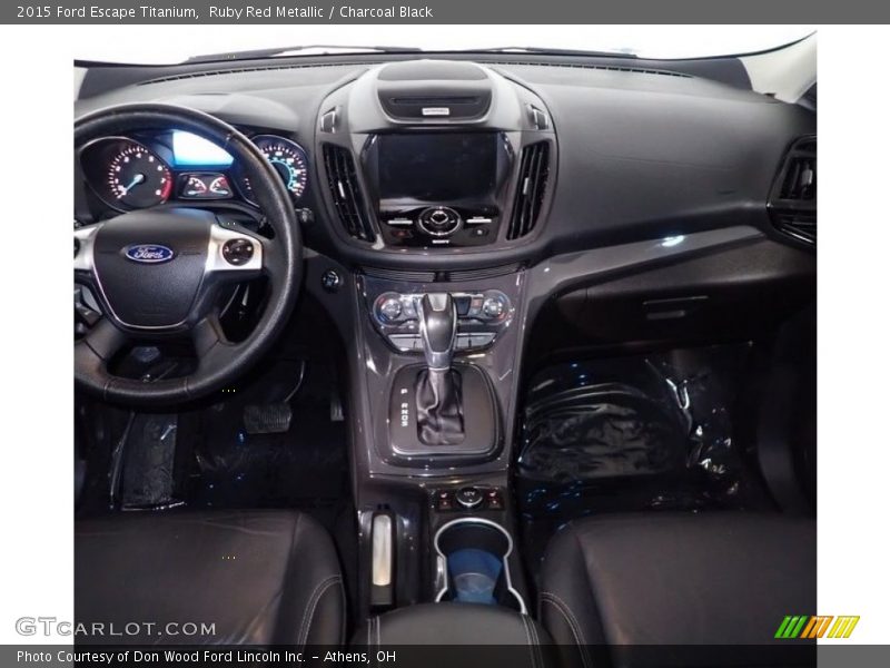 Ruby Red Metallic / Charcoal Black 2015 Ford Escape Titanium