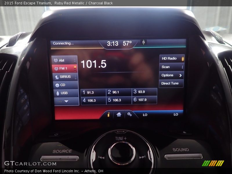 Ruby Red Metallic / Charcoal Black 2015 Ford Escape Titanium