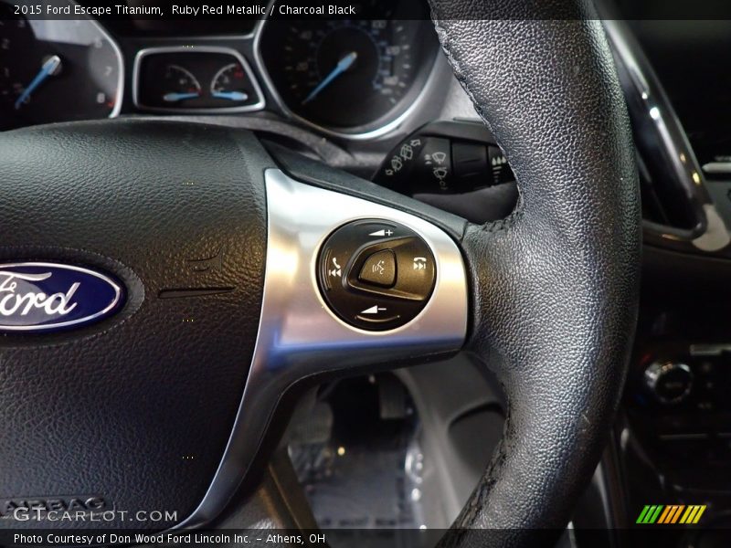 Ruby Red Metallic / Charcoal Black 2015 Ford Escape Titanium