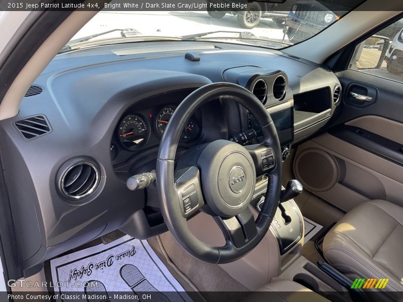 Bright White / Dark Slate Gray/Light Pebble Beige 2015 Jeep Patriot Latitude 4x4