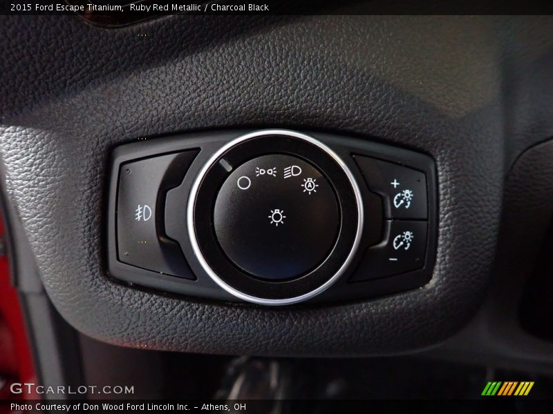Ruby Red Metallic / Charcoal Black 2015 Ford Escape Titanium