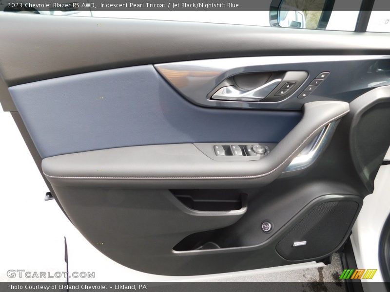 Iridescent Pearl Tricoat / Jet Black/Nightshift Blue 2023 Chevrolet Blazer RS AWD