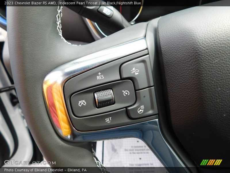 Iridescent Pearl Tricoat / Jet Black/Nightshift Blue 2023 Chevrolet Blazer RS AWD