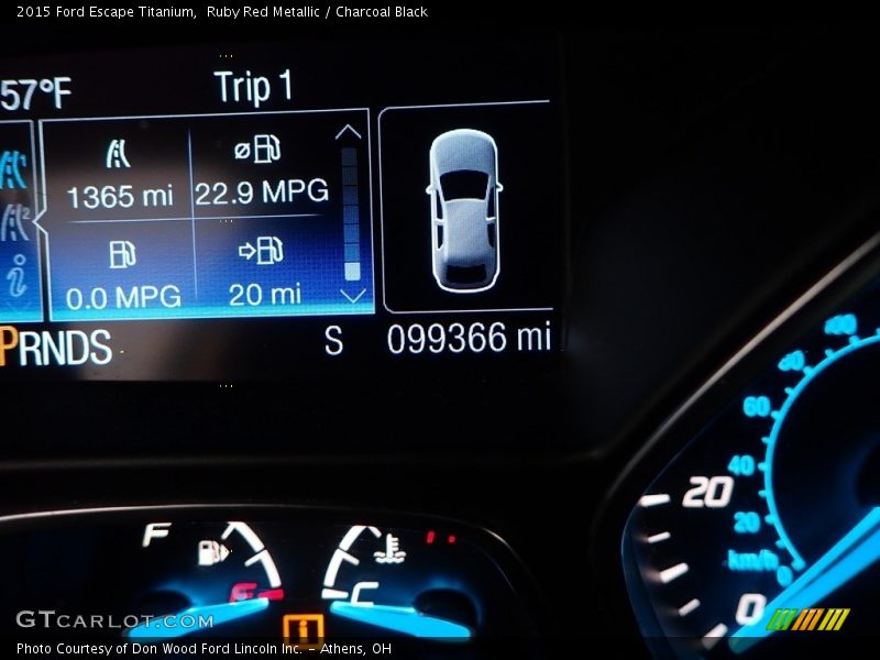 Ruby Red Metallic / Charcoal Black 2015 Ford Escape Titanium