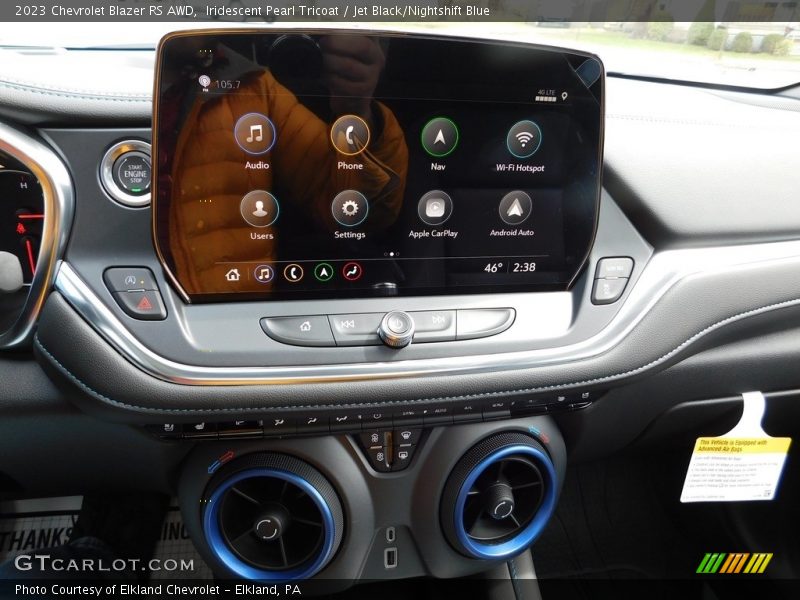 Iridescent Pearl Tricoat / Jet Black/Nightshift Blue 2023 Chevrolet Blazer RS AWD