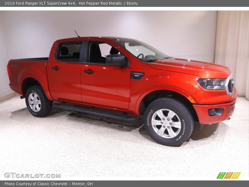 Hot Pepper Red Metallic / Ebony 2019 Ford Ranger XLT SuperCrew 4x4