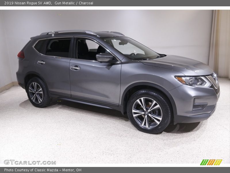 Gun Metallic / Charcoal 2019 Nissan Rogue SV AWD