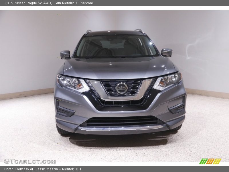 Gun Metallic / Charcoal 2019 Nissan Rogue SV AWD