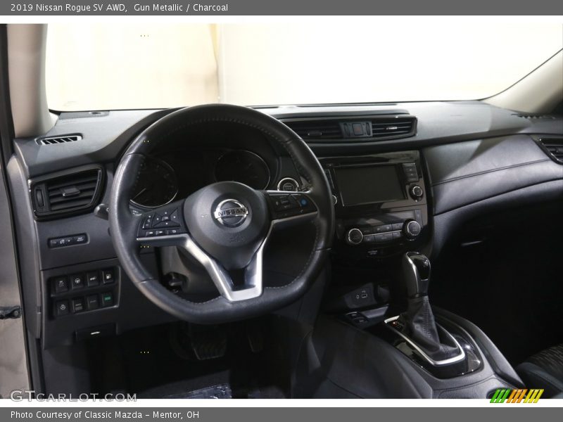 Gun Metallic / Charcoal 2019 Nissan Rogue SV AWD