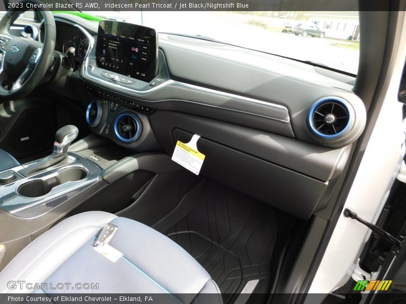 Iridescent Pearl Tricoat / Jet Black/Nightshift Blue 2023 Chevrolet Blazer RS AWD