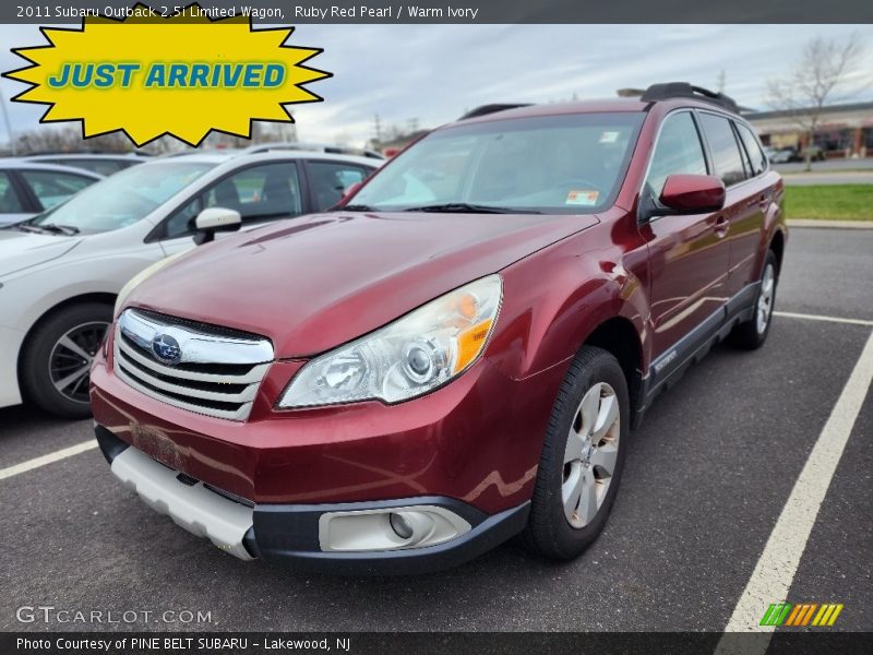 Ruby Red Pearl / Warm Ivory 2011 Subaru Outback 2.5i Limited Wagon
