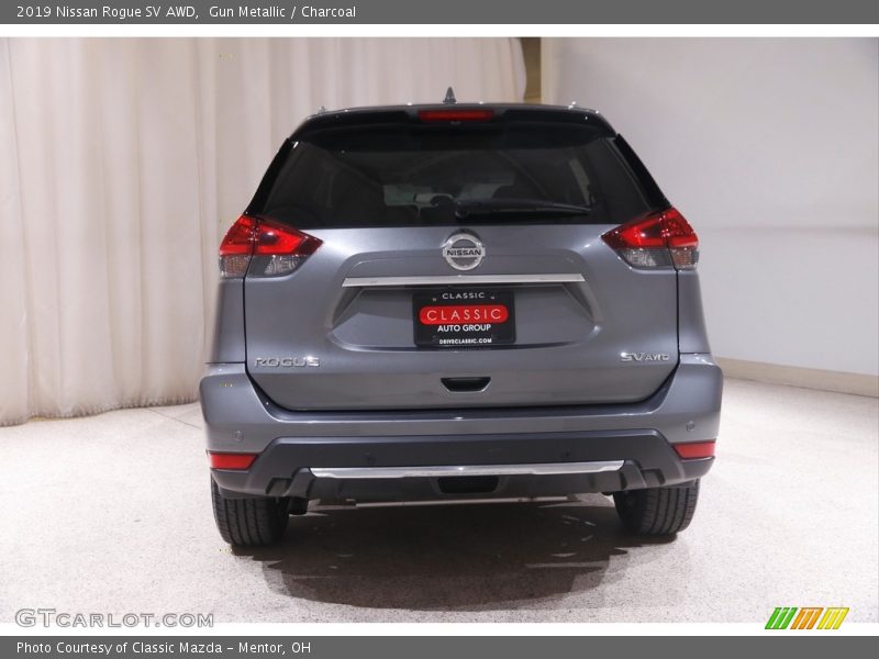 Gun Metallic / Charcoal 2019 Nissan Rogue SV AWD