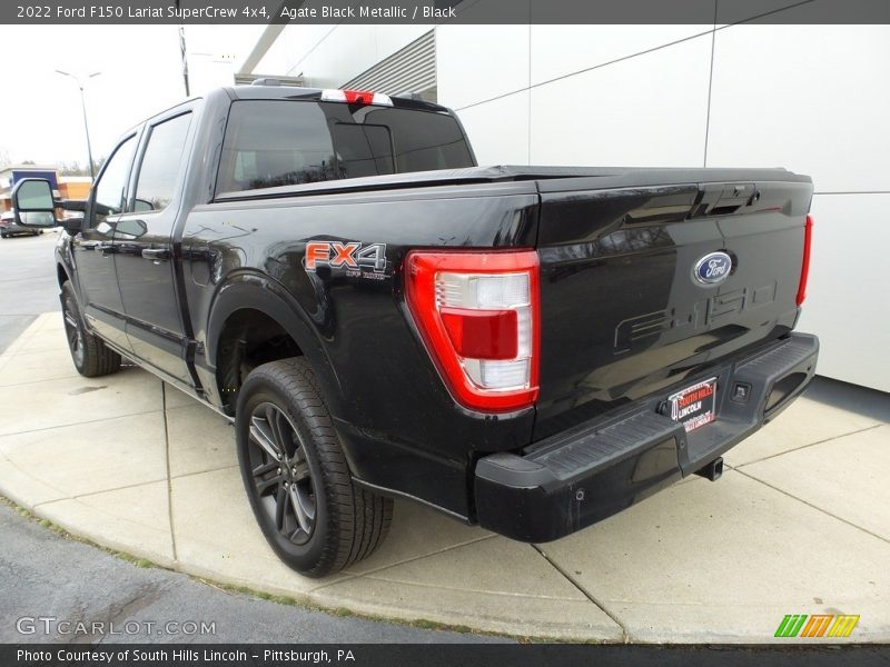 Agate Black Metallic / Black 2022 Ford F150 Lariat SuperCrew 4x4