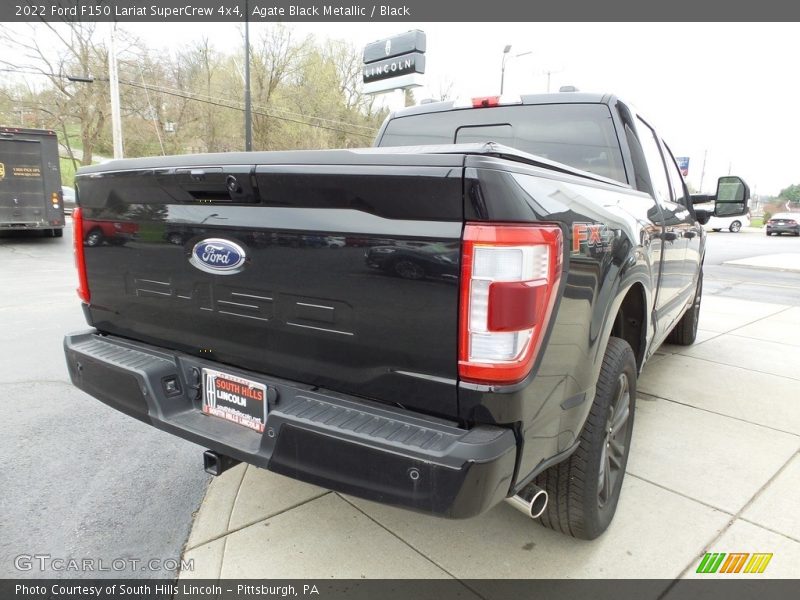 Agate Black Metallic / Black 2022 Ford F150 Lariat SuperCrew 4x4