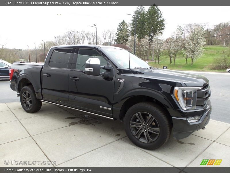 Agate Black Metallic / Black 2022 Ford F150 Lariat SuperCrew 4x4