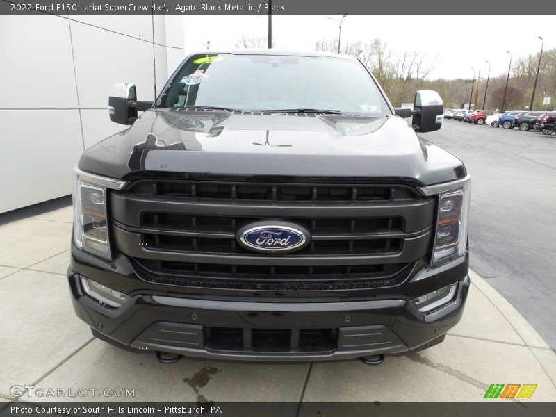 Agate Black Metallic / Black 2022 Ford F150 Lariat SuperCrew 4x4