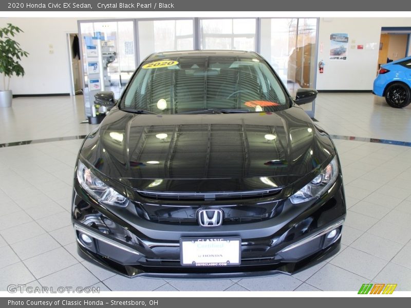 Crystal Black Pearl / Black 2020 Honda Civic EX Sedan