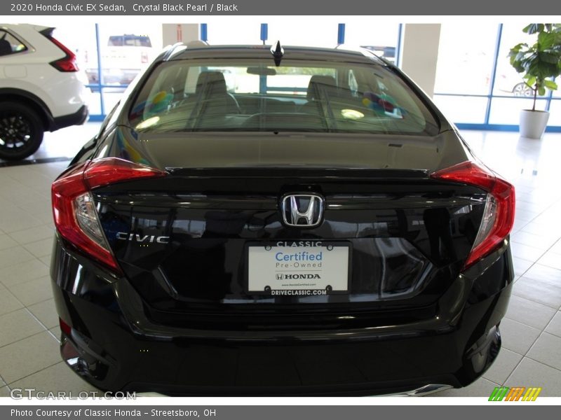 Crystal Black Pearl / Black 2020 Honda Civic EX Sedan