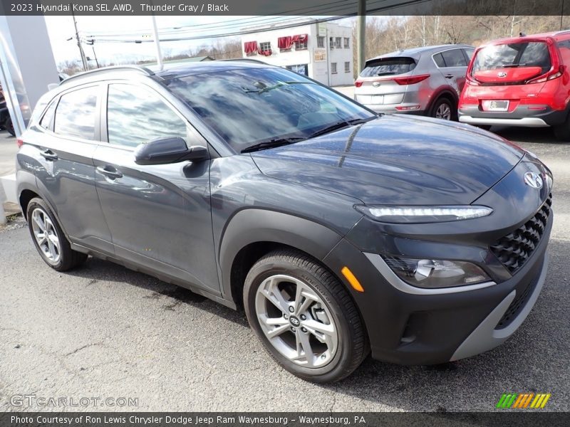 Thunder Gray / Black 2023 Hyundai Kona SEL AWD