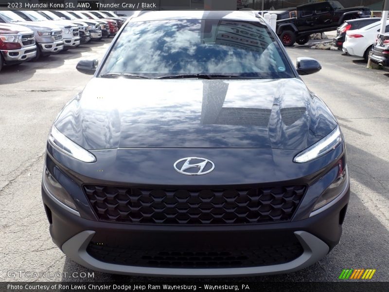 Thunder Gray / Black 2023 Hyundai Kona SEL AWD