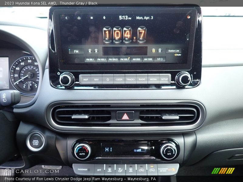 Thunder Gray / Black 2023 Hyundai Kona SEL AWD