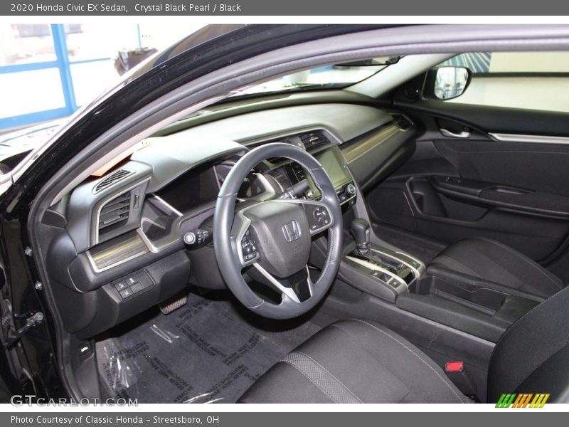 Crystal Black Pearl / Black 2020 Honda Civic EX Sedan