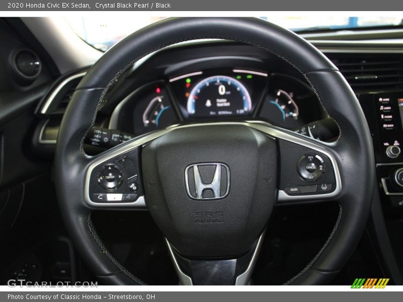 Crystal Black Pearl / Black 2020 Honda Civic EX Sedan
