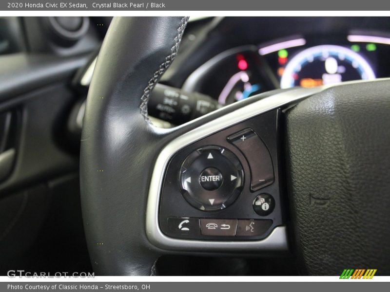 Crystal Black Pearl / Black 2020 Honda Civic EX Sedan