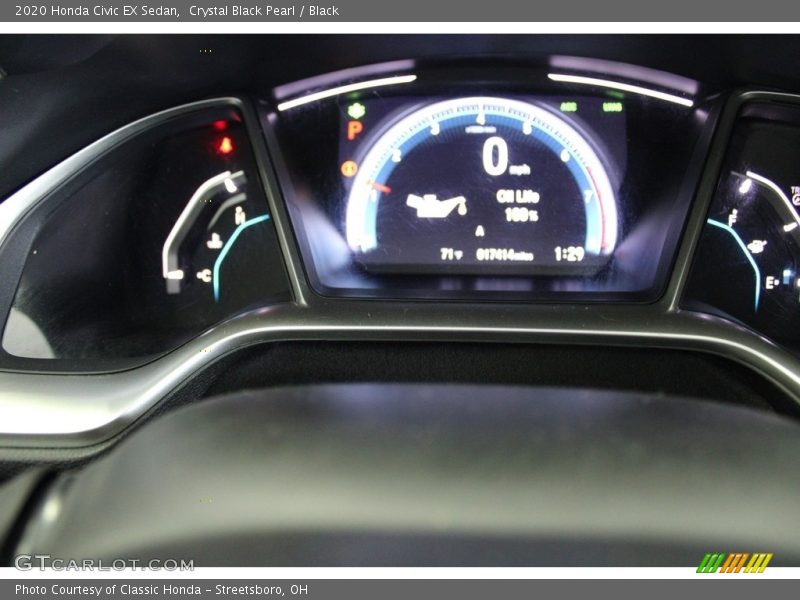 Crystal Black Pearl / Black 2020 Honda Civic EX Sedan
