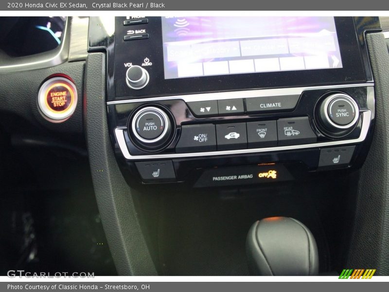 Crystal Black Pearl / Black 2020 Honda Civic EX Sedan