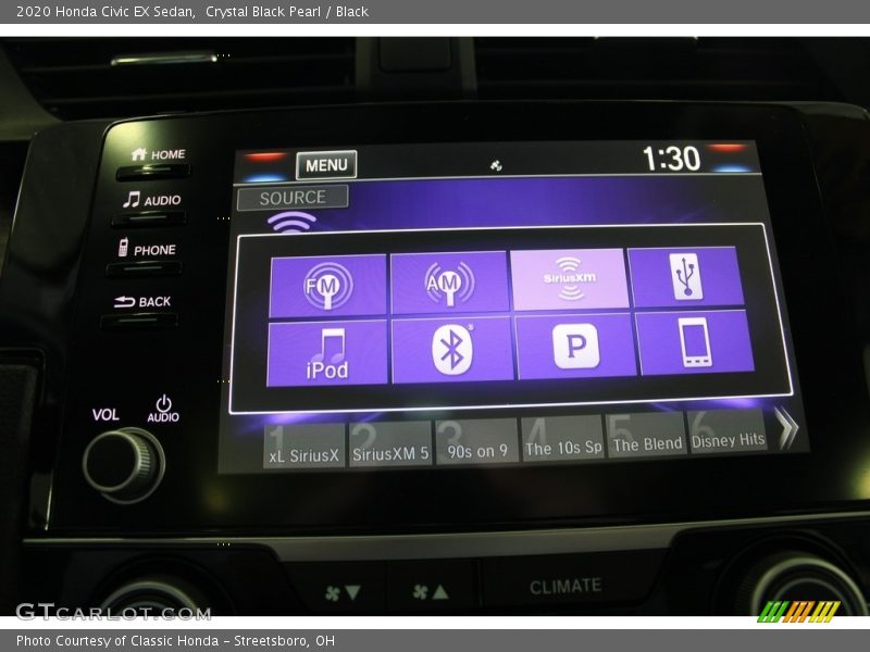 Crystal Black Pearl / Black 2020 Honda Civic EX Sedan