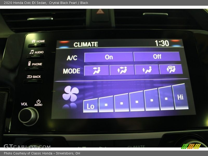 Crystal Black Pearl / Black 2020 Honda Civic EX Sedan