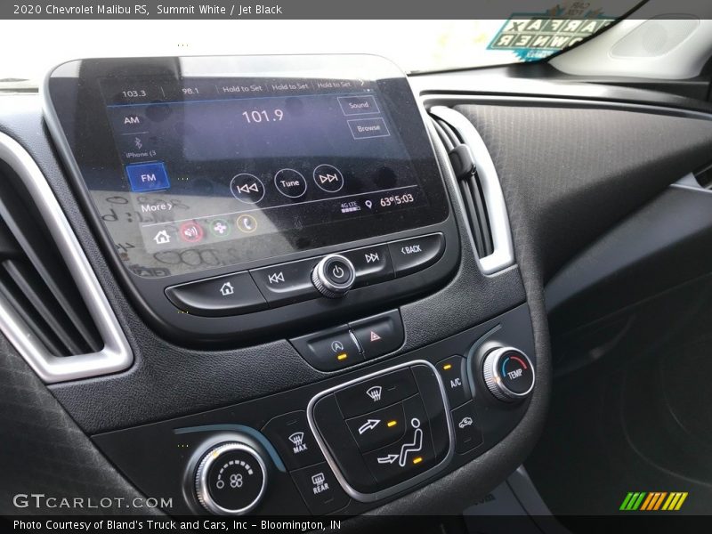 Summit White / Jet Black 2020 Chevrolet Malibu RS