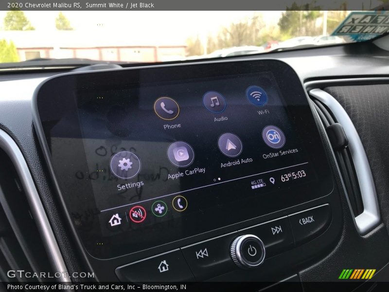 Summit White / Jet Black 2020 Chevrolet Malibu RS