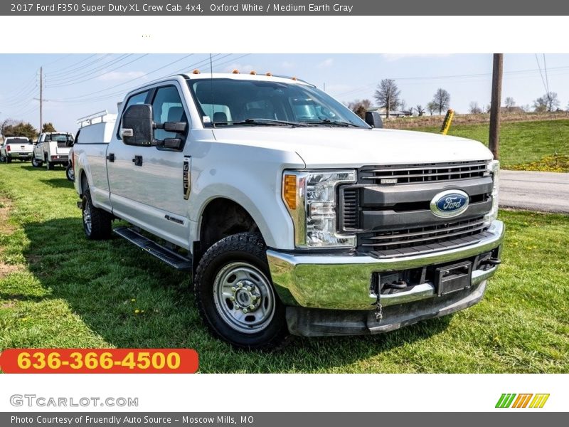 Oxford White / Medium Earth Gray 2017 Ford F350 Super Duty XL Crew Cab 4x4