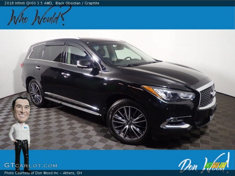 Black Obsidian / Graphite 2018 Infiniti QX60 3.5 AWD