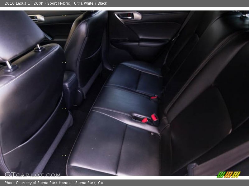 Rear Seat of 2016 CT 200h F Sport Hybrid