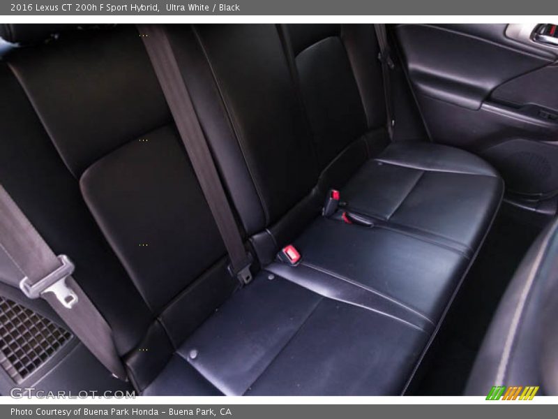 Rear Seat of 2016 CT 200h F Sport Hybrid